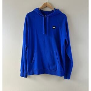 Under Armour Men's Rival Fleece Pullover Hoodie Medium Royal Blue